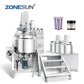 ZS-EM300 300L Lifting Cosmetic Cream Tank Hydraulic Type Vacuum Homogenizing Emulsifier Mixing Emulsifying Equipment