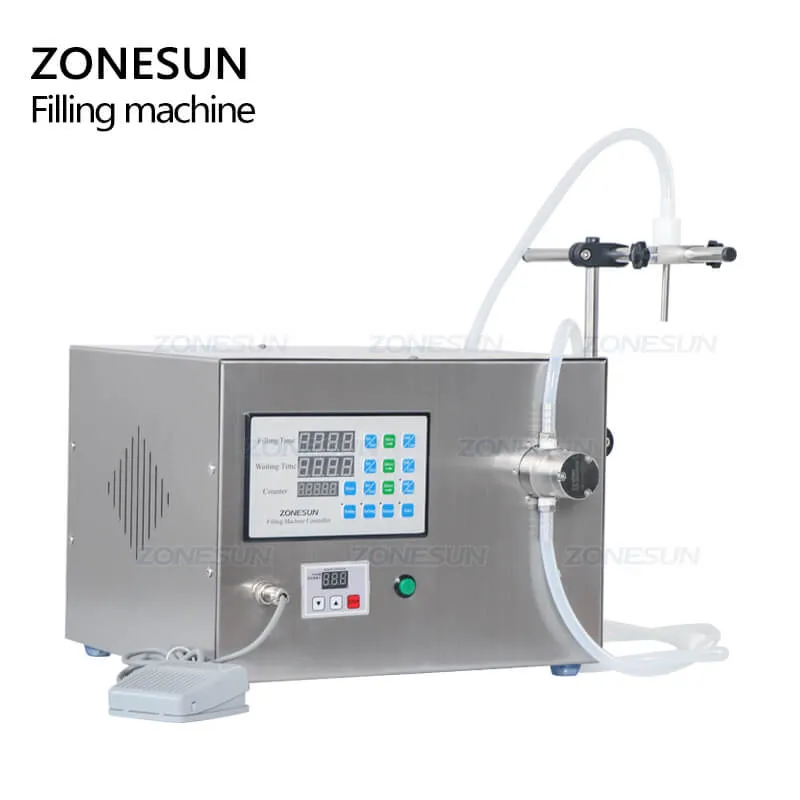 ZS-YTMP1S Magnetic Pump Beverage Water Juice Essential Oil Ink Pigment Liquid Bottle Filling Machine